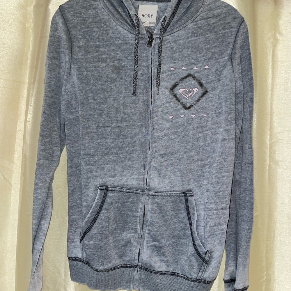 Grey Roxy zip up sweatshirt!
